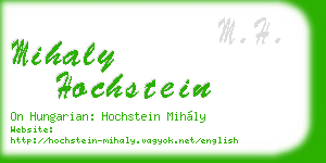 mihaly hochstein business card