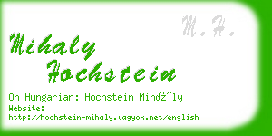 mihaly hochstein business card